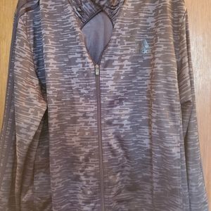 Adidas black & gray camouflage type pattern jacket
